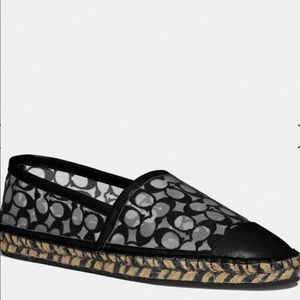 Coach Cleo Espadrille Black Slip-On Shoes